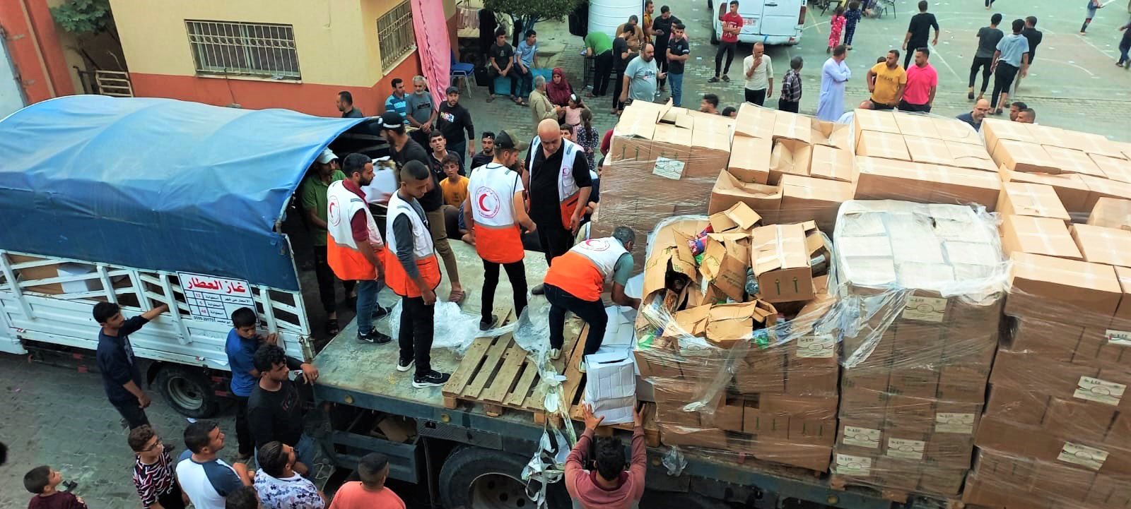 Filistin Kızılayı: Son 24 saatte 16 bin gıda kolisi dağıtıldı