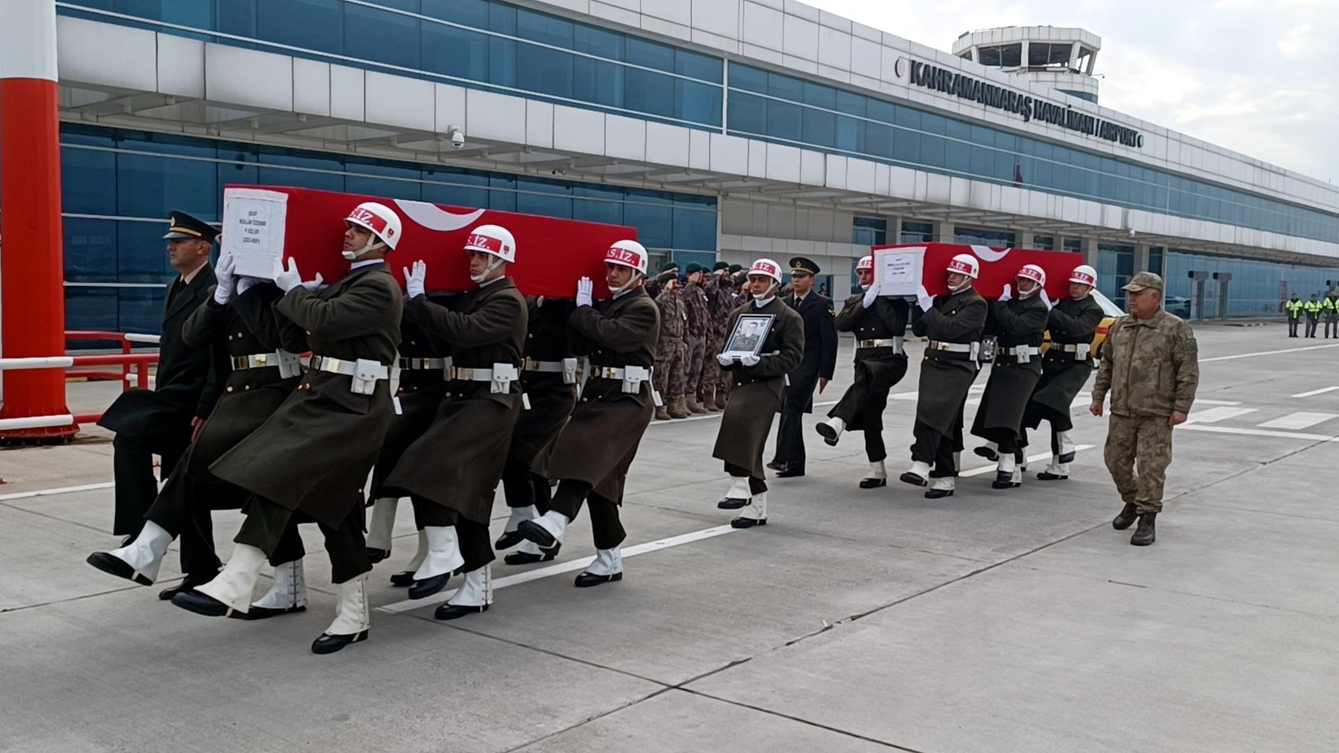 Kahramanmaraşlı 2 şehidin cenazeleri, memleketlerine getirildi