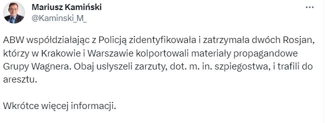 Polonya Wagner propagandası yaptığı gerekçesiyle 2 Rus’u gözaltına aldı