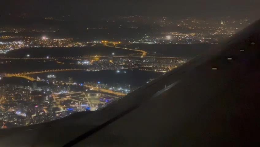 İstanbul'da havai fişek gösterileri uçaktan görüntülendi