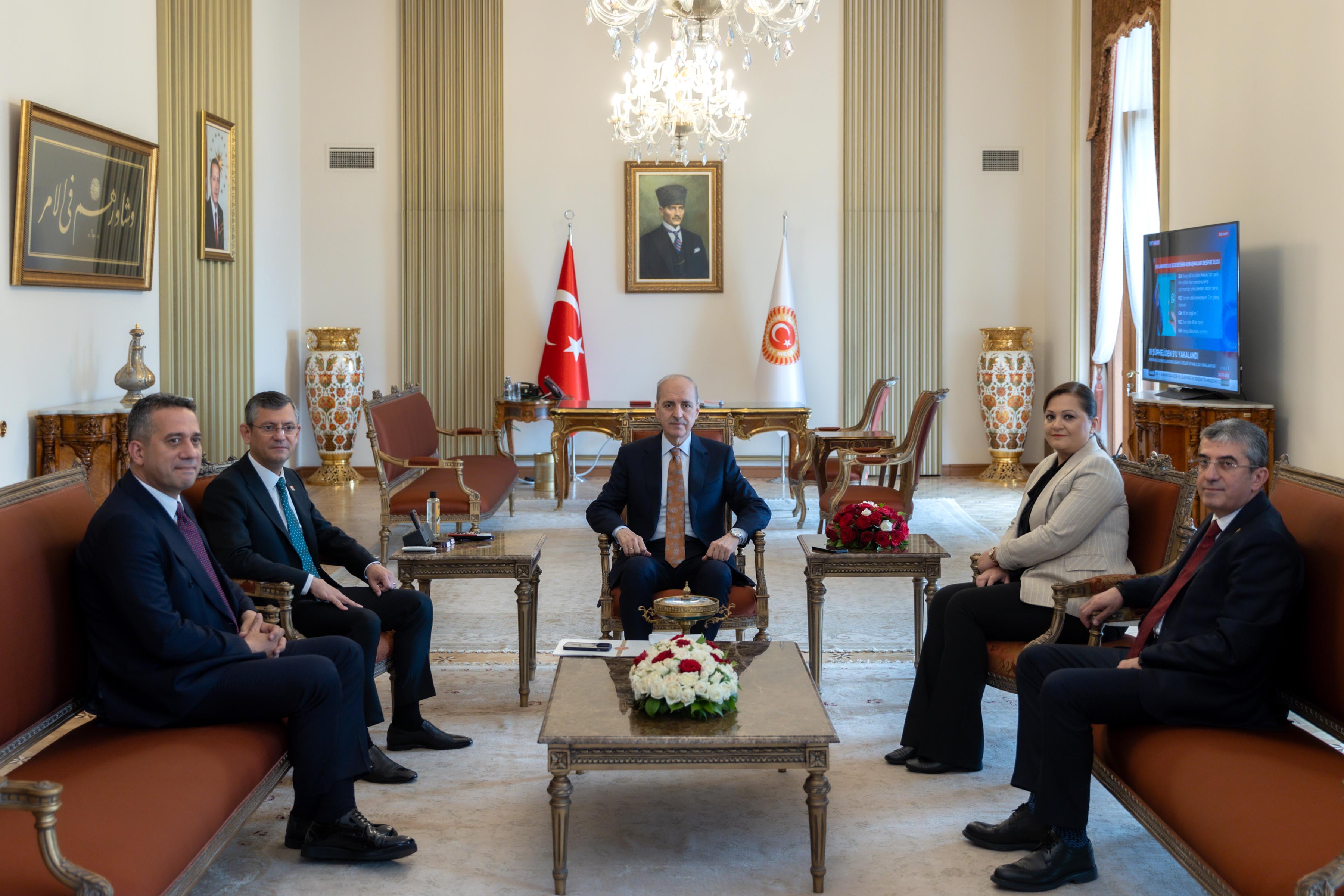 TBMM Başkanı Kurtulmuş, CHP heyetini kabul etti