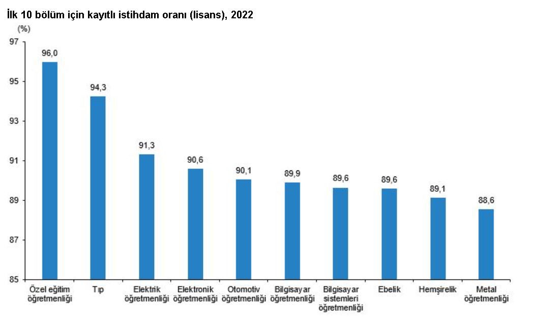 TÜİK: Lisans mezunlarında istihdam oranı yüzde 71,7